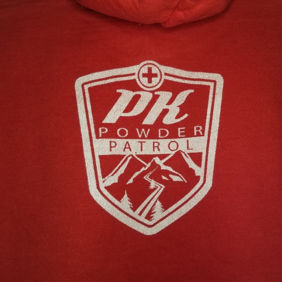 PK Powder Patrol red graphic pullover ski sweater - Picture 4 of 5